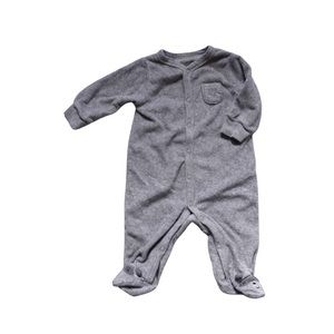 3 for $20 Carter's baby grey terry sleeper snap front 3 months